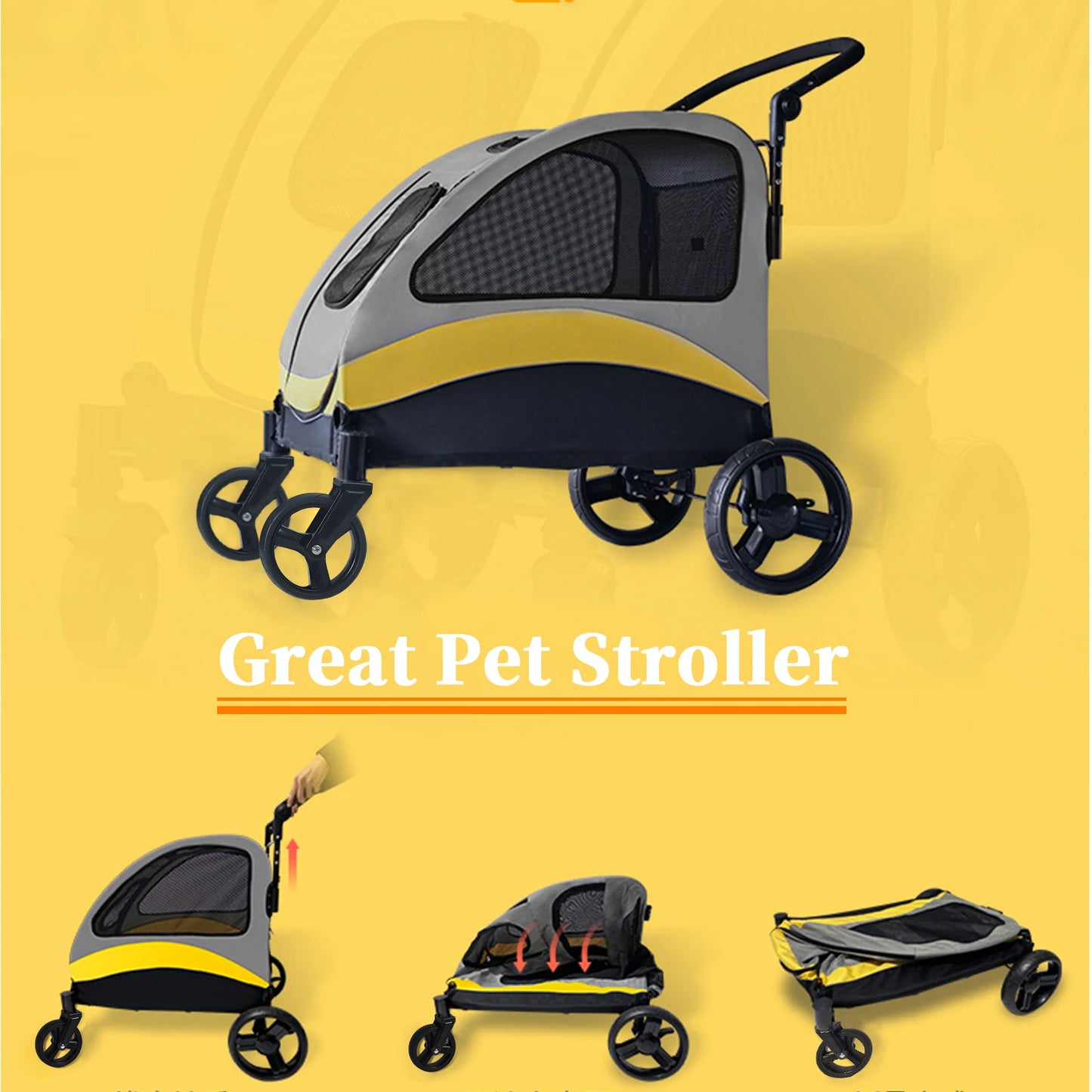 SafePawTravel™ Premium Pet Stroller